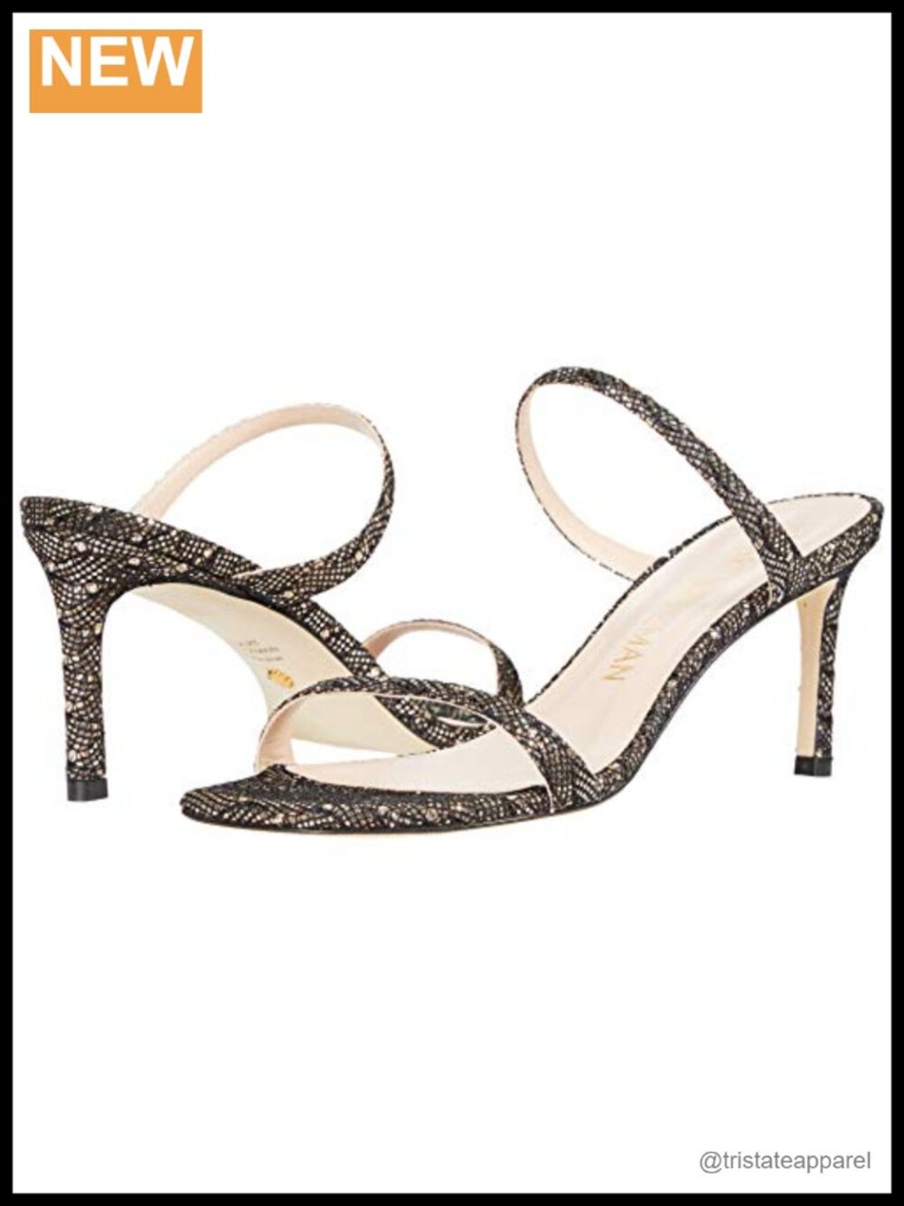 Stuart Weitzman Aleena 75 Leather Slingback Heeled Sandals
